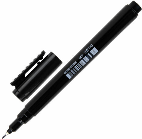 Маркер перманентный STAFF "Profit PM-105", ЧЕРНЫЙ, тонкий металлический наконечник 0,5 мм, 152170