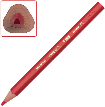 Карандаши цветные утолщенные BIC "Kids Evolution Triangle", 12 цветов, пластиковые, трехгранные, картонная упаковка, 8297356