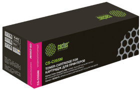 Картридж лазерный CACTUS (CS-C055M) для Canon LBP663Cdw/664Cx/MF746Cx/742, пурпурный, ресурс 2100 страниц