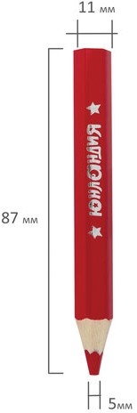 Карандаши цветные утолщенные ЮНЛАНДИЯ "МАЛЫШИ-КАРАНДАШИ", 6 цветов, укороченные заточенные, 181375