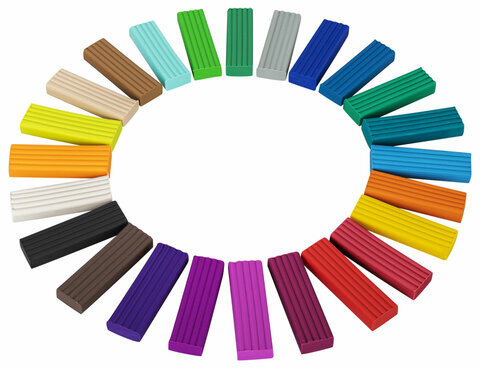 Пластилин классический ПИФАГОР "Веселая такса", 24 цвета, 360 г, СО СТЕКОМ, 106676