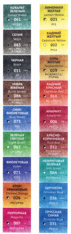 Акварель художественная кюветы НАБОР 18 цветов по 3,5 г, пластиковый кейс, BRAUBERG ART CLASSIC, 191769