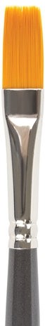 Кисть художественная проф. BRAUBERG ART CLASSIC, синтетика жесткая, плоская, № 8, длинная ручка, 200666