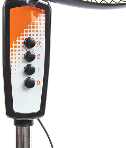 Вентилятор напольный, 3 режима, SONNEN TF-50W-45-А304, d=45 см, 50 Вт, черный, 454789, FS-45-A304