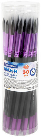 Кисть белка, круглая № 6, BRAUBERG PREMIUM, 200975