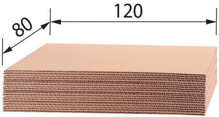 Гофрокартон листовой 1200х800 мм, марка Т22, профиль В, 503213