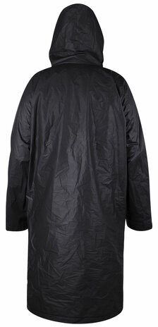 Дождевик плащ черный на кнопках, EVA, многоразовый прочный, чехол в комплекте, универсальный размер, SHAMAANI (ШАМААНИ), 610932