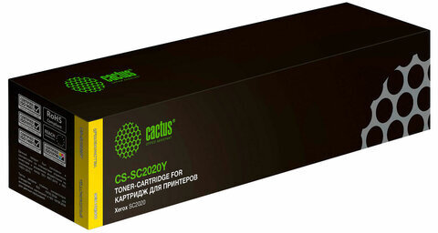 Картридж лазерный CACTUS (CS-SC2020Y) для Xerox DocuCentre SC2020, желтый, ресурс 3000 страниц