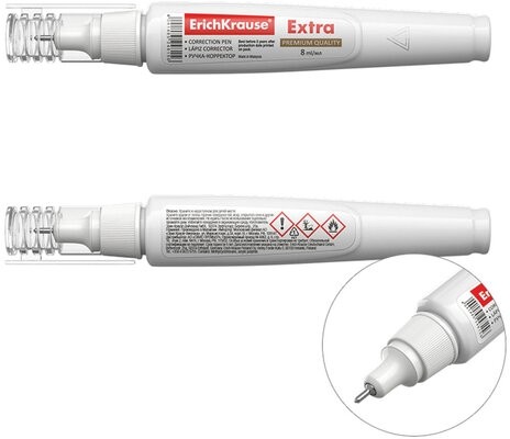 Ручка-корректор ERICH KRAUSE "Extra", 8 мл, металлический наконечник, 24815