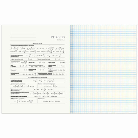 Тетрадь предметная "DELIGHT" 48 л., обложка картон, ФИЗИКА, клетка, BRAUBERG, 404578