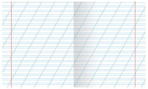 Тетрадь ЗЕЛЁНАЯ обложка 12 л., косая линия с полями, офсет, "HATBER", 12Т5D(С)6(T52440)