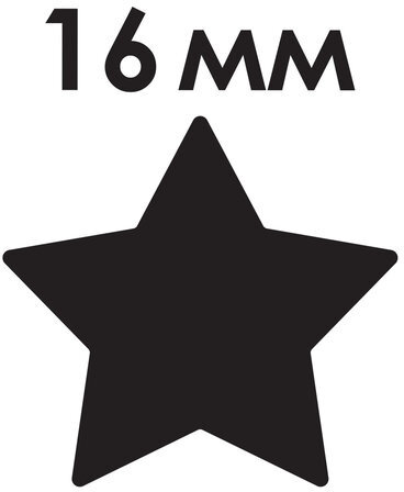 Дырокол фигурный "Звезда", диаметр вырезной фигуры 16 мм, ОСТРОВ СОКРОВИЩ, 227149