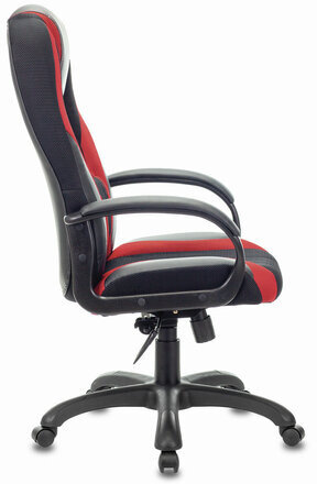 Кресло компьютерное BRABIX PREMIUM "Rapid GM-102", НАГРУЗКА 180 кг, экокожа/ткань, черное/красное, 532107