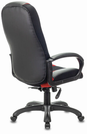 Кресло компьютерное BRABIX PREMIUM "Rapid GM-102", НАГРУЗКА 180 кг, экокожа/ткань, черное/красное, 532107