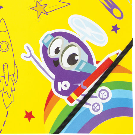 Папка на резинках ЮНЛАНДИЯ, А4, цветная печать, до 300 листов, 500 мкм, 228046