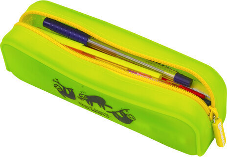 Пенал-косметичка BRAUBERG, силикон, "Sloths", 20х5х6 см, 229032