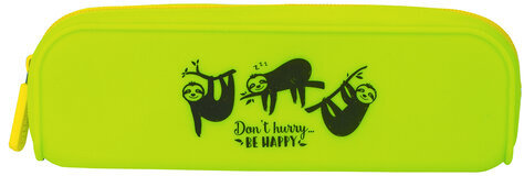 Пенал-косметичка BRAUBERG, силикон, "Sloths", 20х5х6 см, 229032