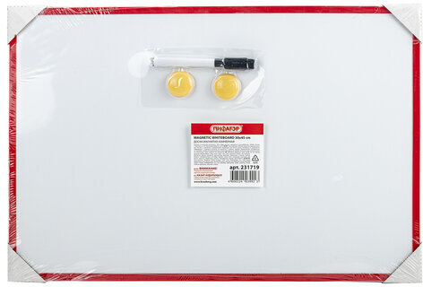 Доска магнитно-маркерная 30х45 см, ГАРАНТИЯ 10 ЛЕТ, ПИФАГОР, 231719