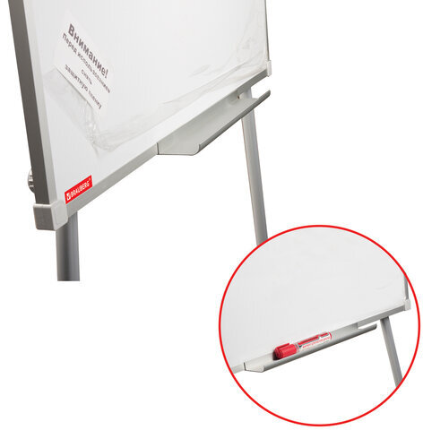 Доска-флипчарт магнитно-маркерная 70х100 см, ГАРАНТИЯ 10 ЛЕТ, РОССИЯ, BRAUBERG Стандарт, 235526