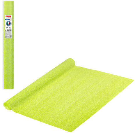 Бумага гофрированная/креповая (ИТАЛИЯ) 180 г/м2, 50х250 см, салатовая (558), BRAUBERG FIORE, 112613