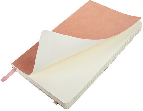 Блокнот А5 (130х210 мм), BRAUBERG ULTRA, под кожу, 80 г/м2, 96 л., клетка, светло-розовый, 113008