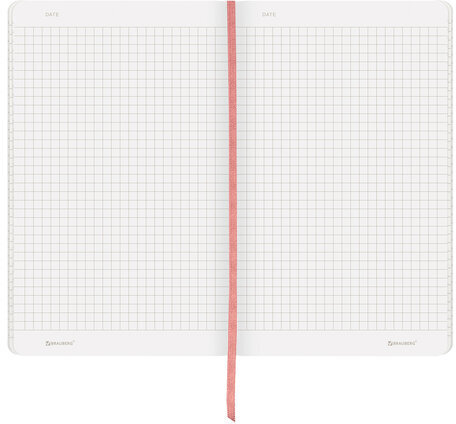 Блокнот А5 (130х210 мм), BRAUBERG ULTRA, под кожу, 80 г/м2, 96 л., клетка, светло-розовый, 113008