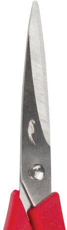 Ножницы для хобби и рукоделия ОСТРОВ СОКРОВИЩ 140 мм, 3-х сторонняя заточка, красно-черные, 237105