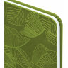 Еженедельник датированный 2023 МАЛЫЙ ФОРМАТ 95х155 мм А6, BRAUBERG "Foliage", под кожу, зеленый, 113980