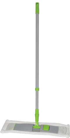 Швабра с флаундером 40 см, телескопический черенок 120 см, резьба 1,6 см, микрофибра (тип К), ЛЮБАША, 605028