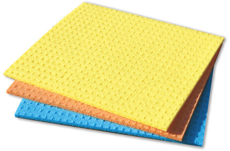 Салфетки ЦЕЛЛЮЛОЗНЫЕ (губчатые), 15,5х17,5 см, КОМПЛЕКТ 3 шт., СУПЕР впитываемость, YORK, 24010