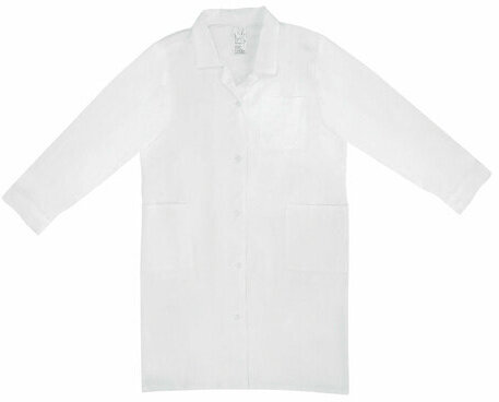 Халат рабочий мужской белый, бязь, размер 48-50, рост 182-188, плотность ткани 142 г/м2, 610725