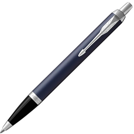Ручка шариковая PARKER "IM Core Matte Blue CT", корпус темно-синий лак, хромированные детали, синяя, 1931668