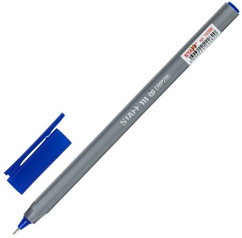 Ручка шариковая масляная STAFF EVERYDAY OBP-290, СИНЯЯ, трехгранная, узел 0,7 мм, линия письма 0,35 мм, 142996