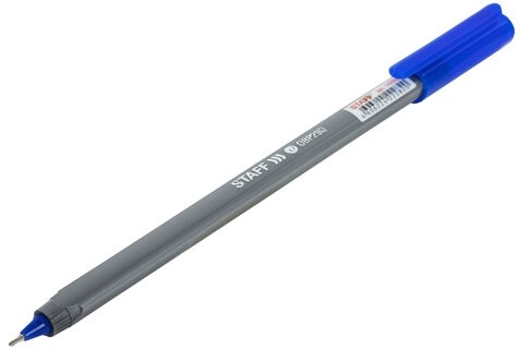Ручка шариковая масляная STAFF EVERYDAY OBP-290, СИНЯЯ, трехгранная, узел 0,7 мм, линия письма 0,35 мм, 142996