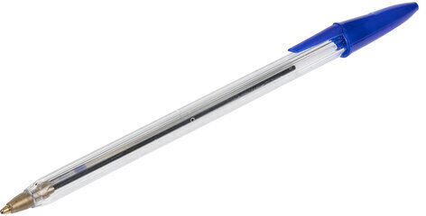 Ручка шариковая STAFF Basic Budget BP-02, письмо 500 м, СИНЯЯ, длина корпуса 13,5 см, линия письма 0,5 мм, 143758