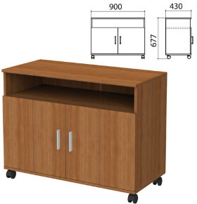 Тумба для оргтехники &quot;Канц&quot;, 900х430х677 мм, 2 двери, цвет орех пирамидальный, ТК28.9