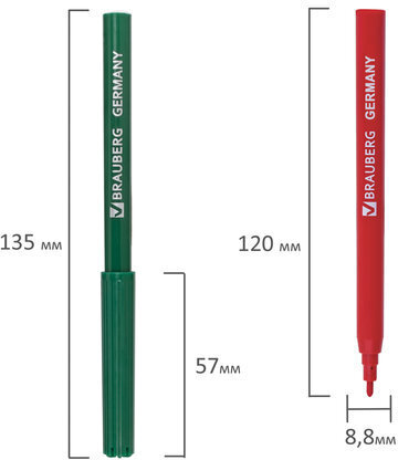 Фломастеры BRAUBERG "Rose Angel", 12 цветов, вентилируемый колпачок, картонная упаковка, увеличенный срок службы, 150556