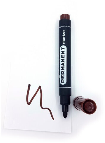 Маркер перманентный CENTROPEN 8566, КОРИЧНЕВЫЙ, круглый наконечник, 2,5 мм, 5 8566 0111
