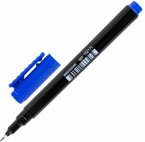 Маркер перманентный STAFF "Profit PM-105", СИНИЙ, тонкий металлический наконечник 0,5 мм, 152171