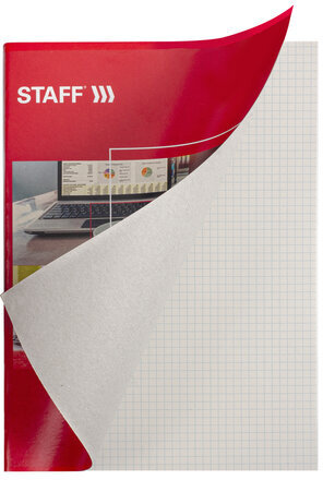 Тетрадь А4, 96 л., STAFF Basic скоба, клетка, офсет №2 ЭКОНОМ, обложка картон, "ОФИСНАЯ КЛАССИКА", 403073