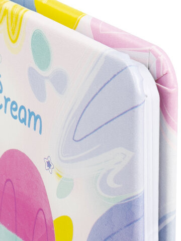 Дневник 1-4 класс 48 л., кожзам (твердая с поролоном), печать, наклейки, ЮНЛАНДИЯ, "Мороженки", 106219