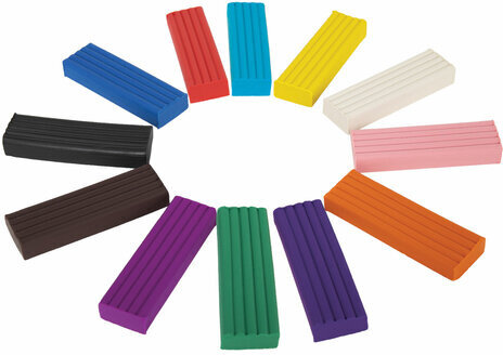 Пластилин классический ОФИСМАГ, 12 цветов, 240 г, СО СТЕКОМ, 106677