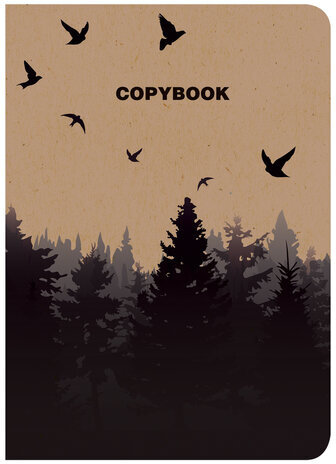 Тетрадь 60 л. в клетку обложка КРАФТ, бежевая бумага 70 г/м2, сшивка, В5 (179х250 мм), FOREST, BRAUBERG, 403807