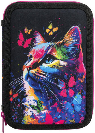 Пенал BRAUBERG, 2 отделения, полиэстер, 21х14 см, "Butterfly catcher", 272330