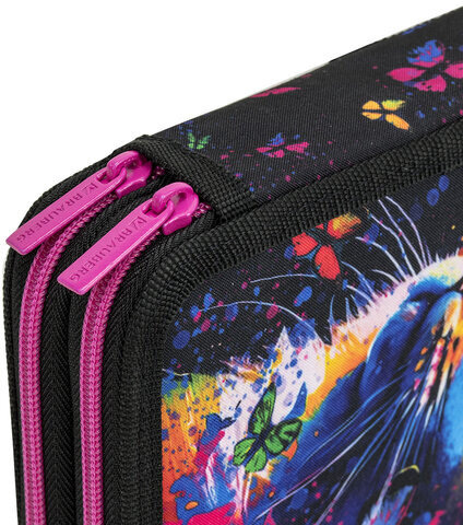 Пенал BRAUBERG, 2 отделения, полиэстер, 21х14 см, "Butterfly catcher", 272330