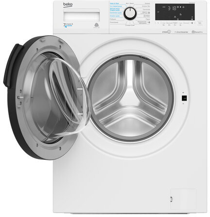 Стиральная машина BEKO WDB7425R2W, 1200 об/мин, 7 кг, фронтальная загрузка, 15 программ, белая, 7169342200