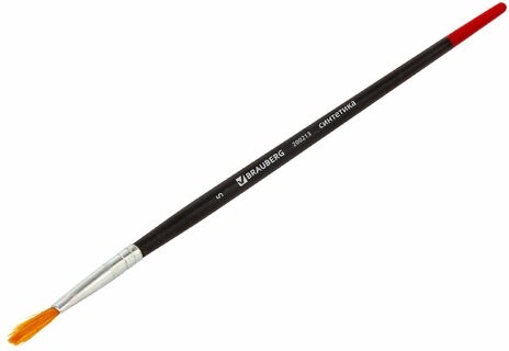 Кисть BRAUBERG, синтетика, плоская, № 5, 200213