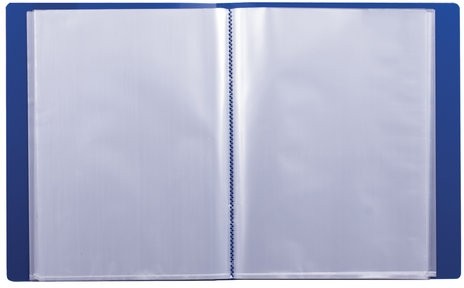 Папка 80 вкладышей BRAUBERG стандарт, синяя, 0,9 мм, 221607