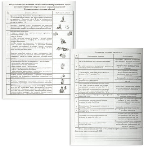 Аптечка первой помощи автомобильная, по приказу № 260н, МИРАЛ, пластиковый кейс, АФПС