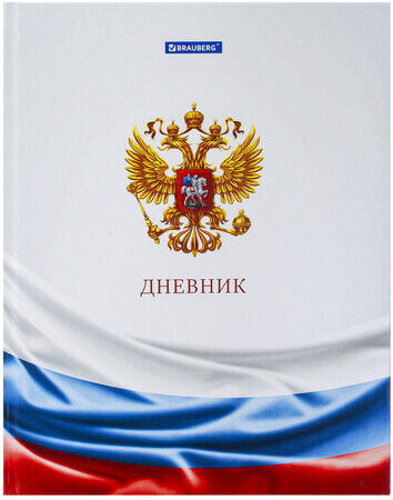 Дневник 1-11 класс 40 л., твердый, BRAUBERG, ламинация, цветная печать, "РОССИЙСКОГО ШКОЛЬНИКА-4", 106052